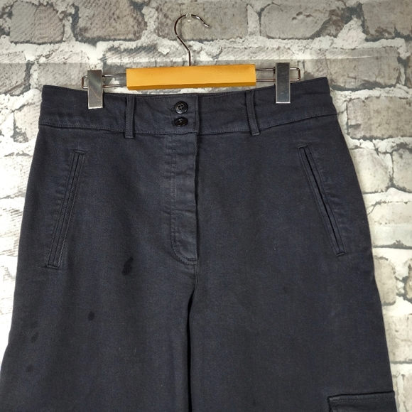 Aritzia Wilfred Free Modern Cargo High Waist Barrel Leg Pant Black Size 12 - Picture 8 of 13